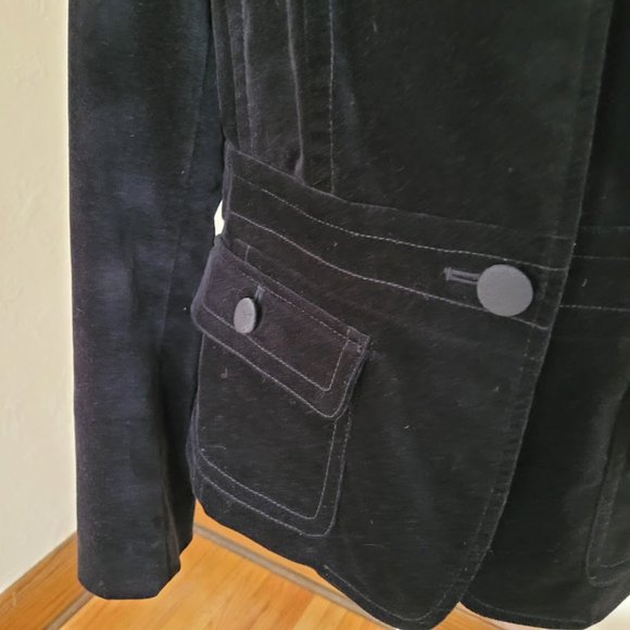 Talbots Black Velvet Blazer || Size 12 - Picture 7 of 12